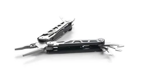 Multi-tools pliers with other tools and knife. Multifunction pliers. Multi... Stock Photos