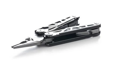 Multi-tools pliers with other tools and knife. Multifunction pliers. Multi... Stock Photos