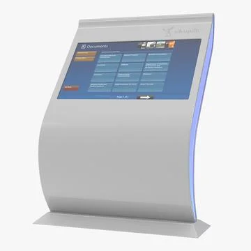 Multi Touch Screen Kiosk For Lobby 3D Model