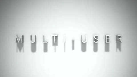 Multi user 3D title animation with shadows on a white background Stock Footage 297671688