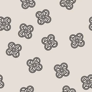 Multi user support line seamless pattern Illustrazione stock