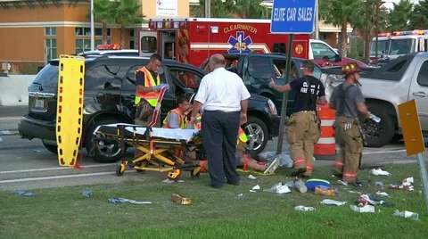Multi vehicle traffic crash Stock Footage 934354