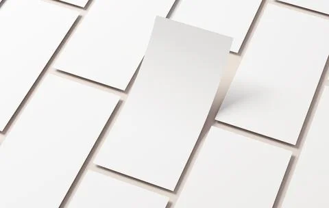 Multi vertical flyer mockup blank paper on a background for design presentati Stock Photos