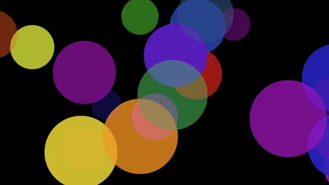 Multi Vibrant Colored balls chaotic swirling Motion on Black screen Stock Footage 312099467