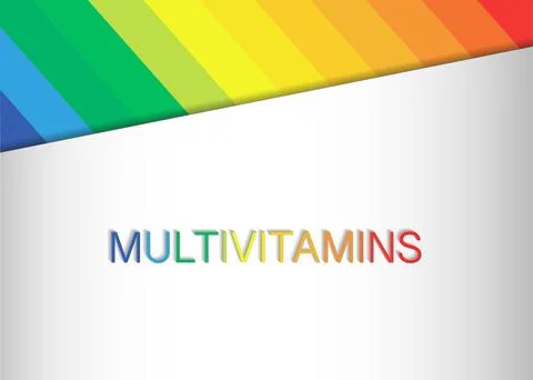 Multi vitamin mineral complex supplement, label design. Natural Medicine Logo 스톡 일러스트