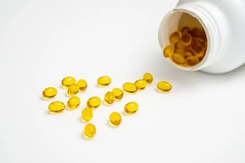 Multi vitamins supplements on white background 스톡 일러스트