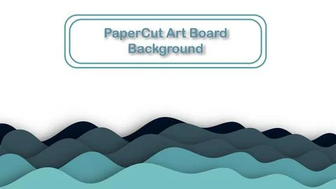 Multi wave flat layer overlap with pop-up message like the ark board Stock Illustration