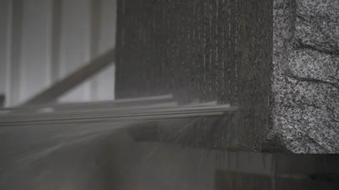 Multi-wire machine cutting granite Stock Footage 237340428