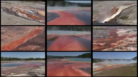 Multi Yellowstone Video stock 28545862