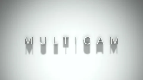 Multicam 3D title animation with shadows on a white background Stock Footage 297802005