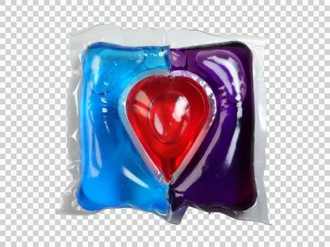 Multichamber laundry detergent pod Stock Photos