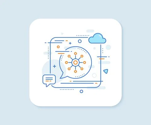 Multichannel line icon. Multitasking sign. Vector イラスト素材