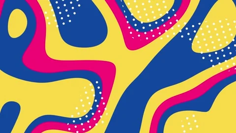 Multicolor 2D Animation Waves Background Stock Footage 247401466