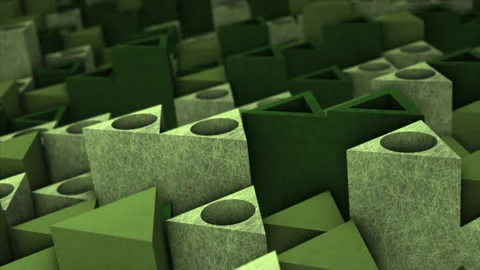 Multicolor 3d geometrical triangular block moving up and down background Stock Footage 227659861