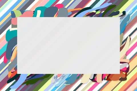 Multicolor Abstract art wave background frame. curve Illustrazione stock