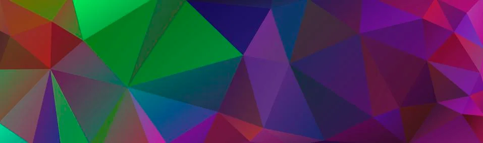 Multicolor abstract background banner of triangles, all the colors of the rai Иллюстрация