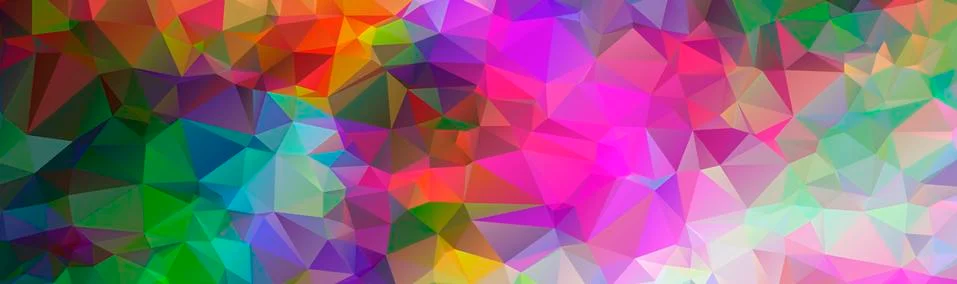 Multicolor abstract background banner of triangles , all the colors of the ra 스톡 일러스트