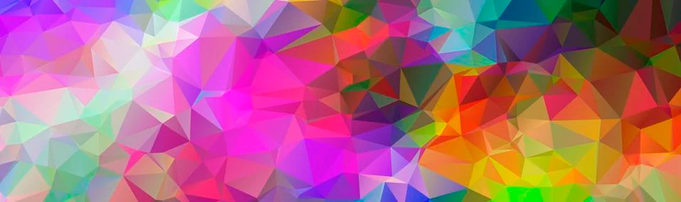 Multicolor abstract background banner of triangles , all the colors of the ra 스톡 일러스트