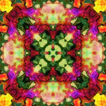 Multicolor abstract background kaleidoscopically generated, seamless Stock Illustration