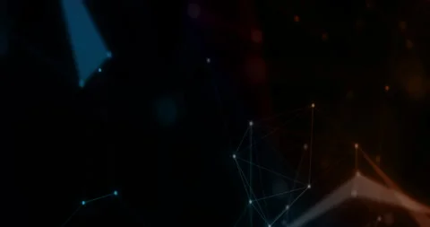 Multicolor abstract background with motion plexus of dots and lines Stock-Footage 282871074