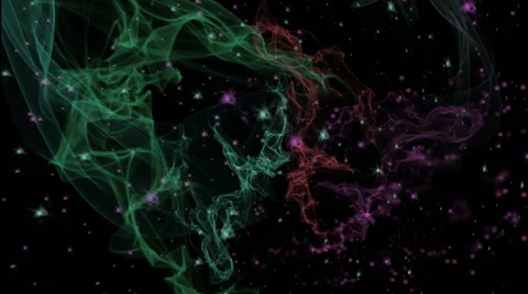 Multicolor abstract background, smoke effect galaxy Stock Footage 57845505