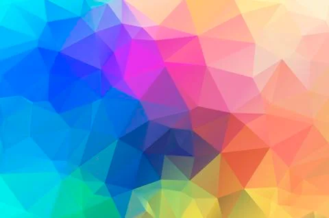 Multicolor abstract background of triangles. Gentle, sunny, pleasant イラスト素材