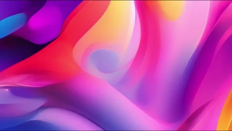 Multicolor Abstract bright waves holographic gradient rainbow animation. 4K Stock Footage 255834791