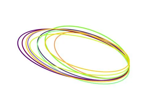Multicolor abstract circle vector, Colorful sketchy line loop graphic, Vibran 스톡 일러스트