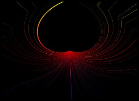 Multicolor abstract curving heart web pattern Stock Illustration
