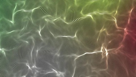 Multicolor Abstract digital particle wave glowing in cyberspace Stock Footage 272483298