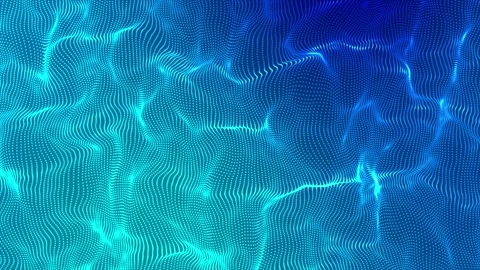 Multicolor Abstract digital particle wave glowing in cyberspace Stock-Footage 272483826