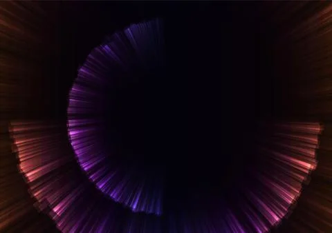 Multicolor abstract digital shell grow layer in dark background Stock Illustration