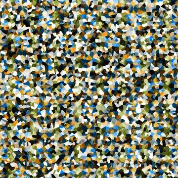 Multicolor abstract dotted seamless pattern in a green tone. Stock Illustration