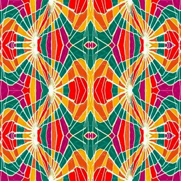 Multicolor Abstract Geometric Seamless Pattern Stock Illustration