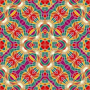  Multicolor Abstract Geometric Seamless Pattern Digital tehchnique geometr... Stock Photos