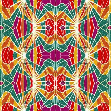  Multicolor Abstract Geometric Seamless Pattern Digital tehchnique geometr... Stock Photos