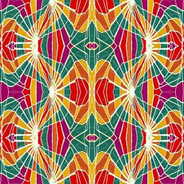  Multicolor Abstract Geometric Seamless Pattern Digital tehchnique geometr... Stock Photos