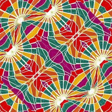 Multicolor Abstract Geometric Seamless Pattern Digital tehchnique geometr... Stock Photos