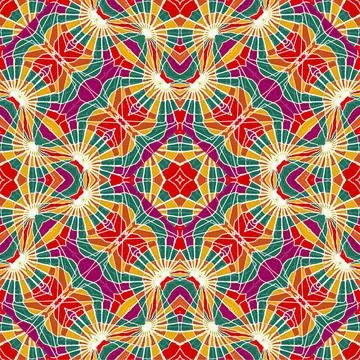  Multicolor Abstract Geometric Seamless Pattern Digital tehchnique geometr... Stock Photos