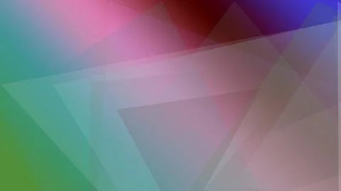 A multicolor abstract geometry of translucent polygons blends green, pink, .. Stock Illustration