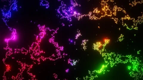 Multicolor Abstract Glow Particles Background VJ Loop in 4K Stock Footage 247132487