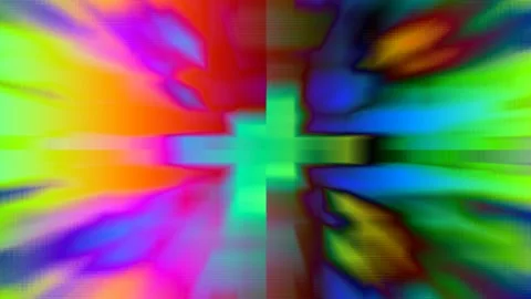 Multicolor Abstract Light Block Tech Pattern Moving Loop Stock Footage 220045035