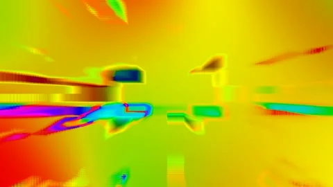 Multicolor Abstract Light Block Tech Pattern Moving Loop Stock Footage 220045977