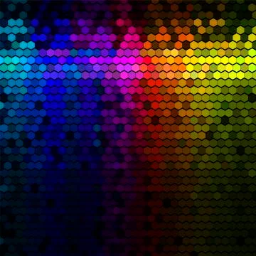 Multicolor abstract lights disco background Stock Illustration