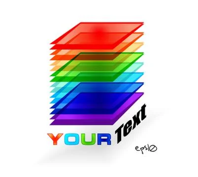 Multicolor abstract logo Stock Illustration