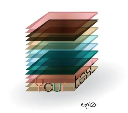 Multicolor abstract logo rectangle. Stock Illustration