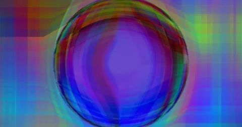 Multicolor Abstract Round Circle Pattern Embossed In Center Background Wallpaper Stock Footage 154919624