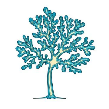 Multicolor abstract tree vector illustration Stock Illustration