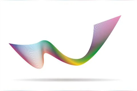Multicolor abstract wave background 스톡 일러스트