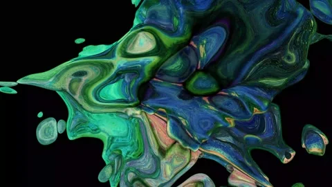 Multicolor acid spash Stock Footage 134160086